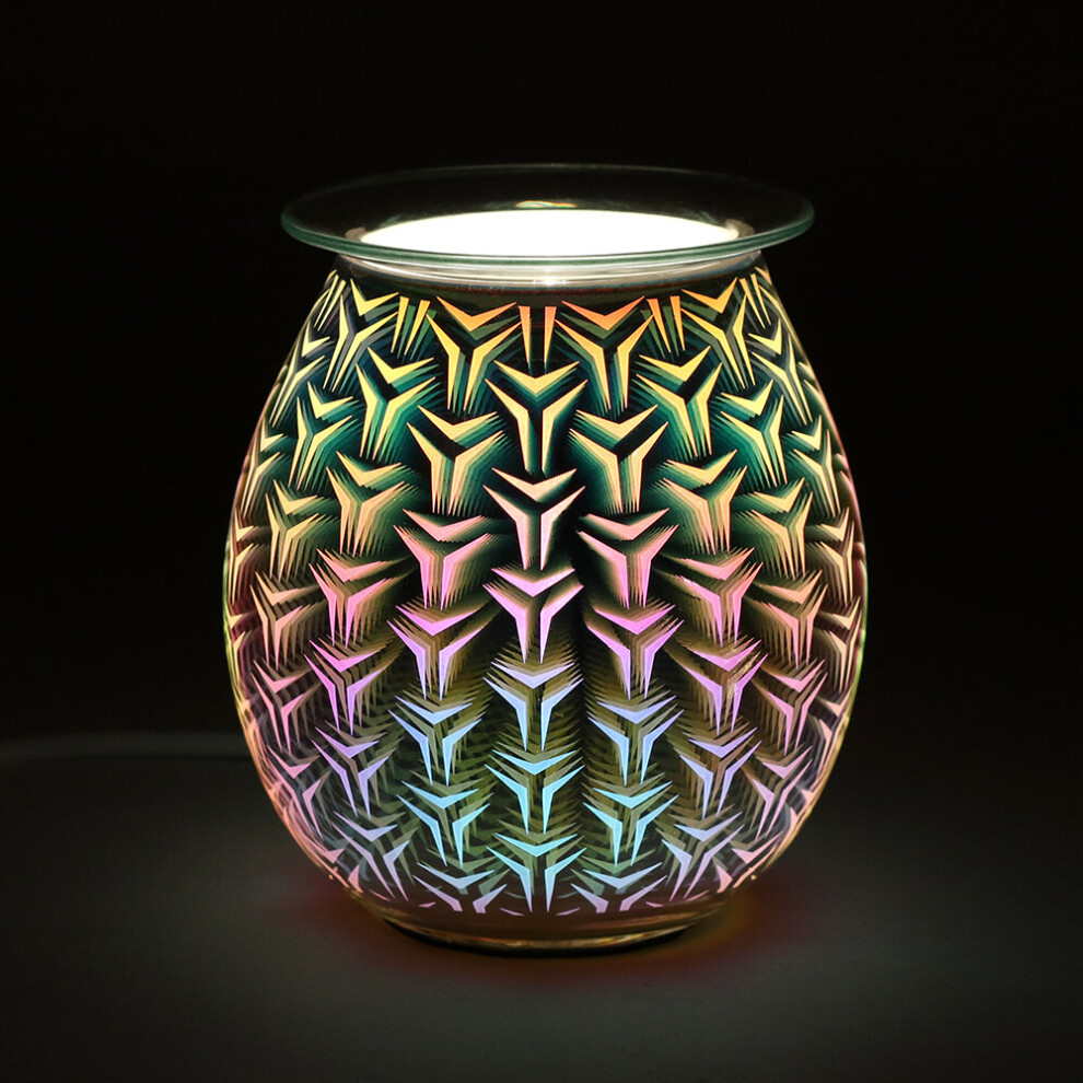 Something Different Light 3D Effect Geometric Pattern Up Electric Wax Melt Oil Burner