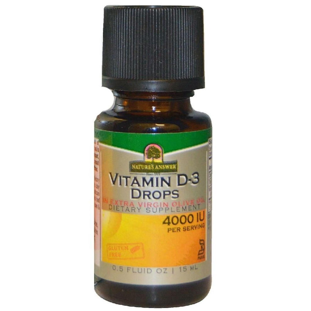 Nature's Answer Vitamin D3 4000 IU Drops 15ml + Fingertip Pulse Oximeter Adult