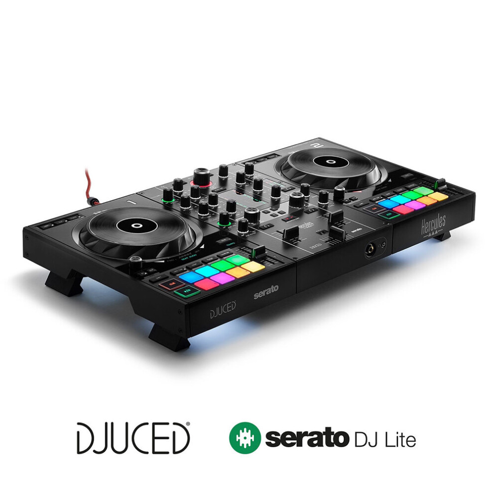 Hercules DJControl Inpulse 500 USB DJ Controller Live Mixer with Jog Wheels, Crossfader, Loop, Hot Cue, Music Assistant and Serato Lite