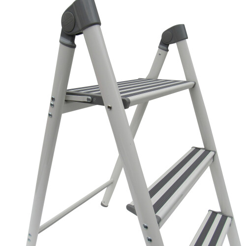 3 Step Folding Stepladder With Handle (Stool Aluminium Safety Compact) 1