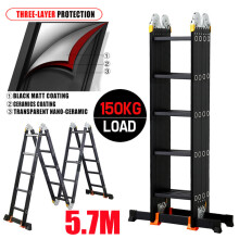 5.7M Heavy Duty Multi-Purpose Folding Aluminium Telescopic Ladder