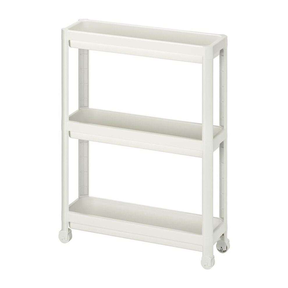 Ikea VESKEN Trolley, white 54x18x71 cm *Brand New*