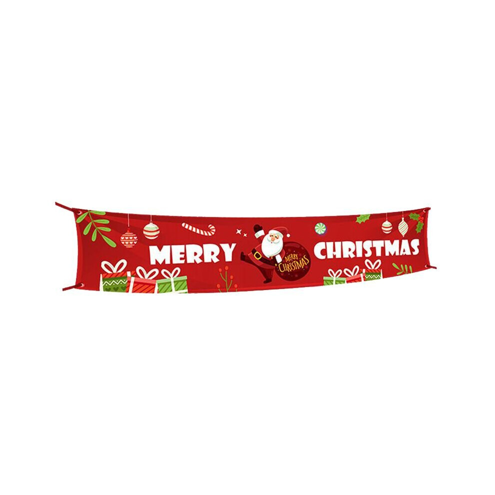 (Santa Claus) Large Merry Christmas Banner Sign Santa Xmas Outdoor Indoor Decoration Home