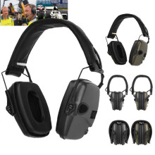 (Black) Howard Leight Electronic Earmuff Impact Sport Shooter Outdoor Noise-canceling Headphones Headset-no storage box