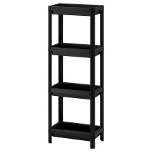 Ikea VESKEN Shelf unit, black 36x23x100 cm Brand New