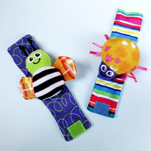 4pcs Sozzy Rattle Set Baby Sensory Toys Foot-finder Socks Wrist