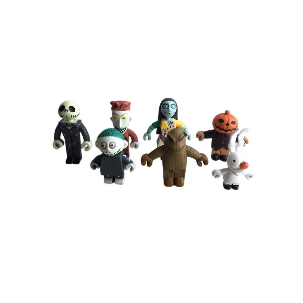 (7pcs) 7/10Pcs Jack Skellington Figure Nightmare Before Christmas Doll Toys Kids Xmas