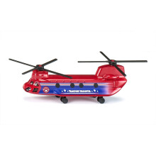 Hélicoptère de transport miniature - SIKU - Chinook - Modèle miniature - Deux rotors - Volets ouvrants - Roues intégrées
