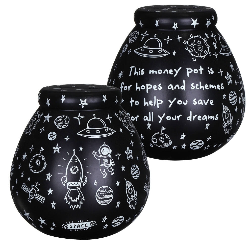 Pot of Dreams Ceramic Smash Money Box Glow in the Dark Space Design