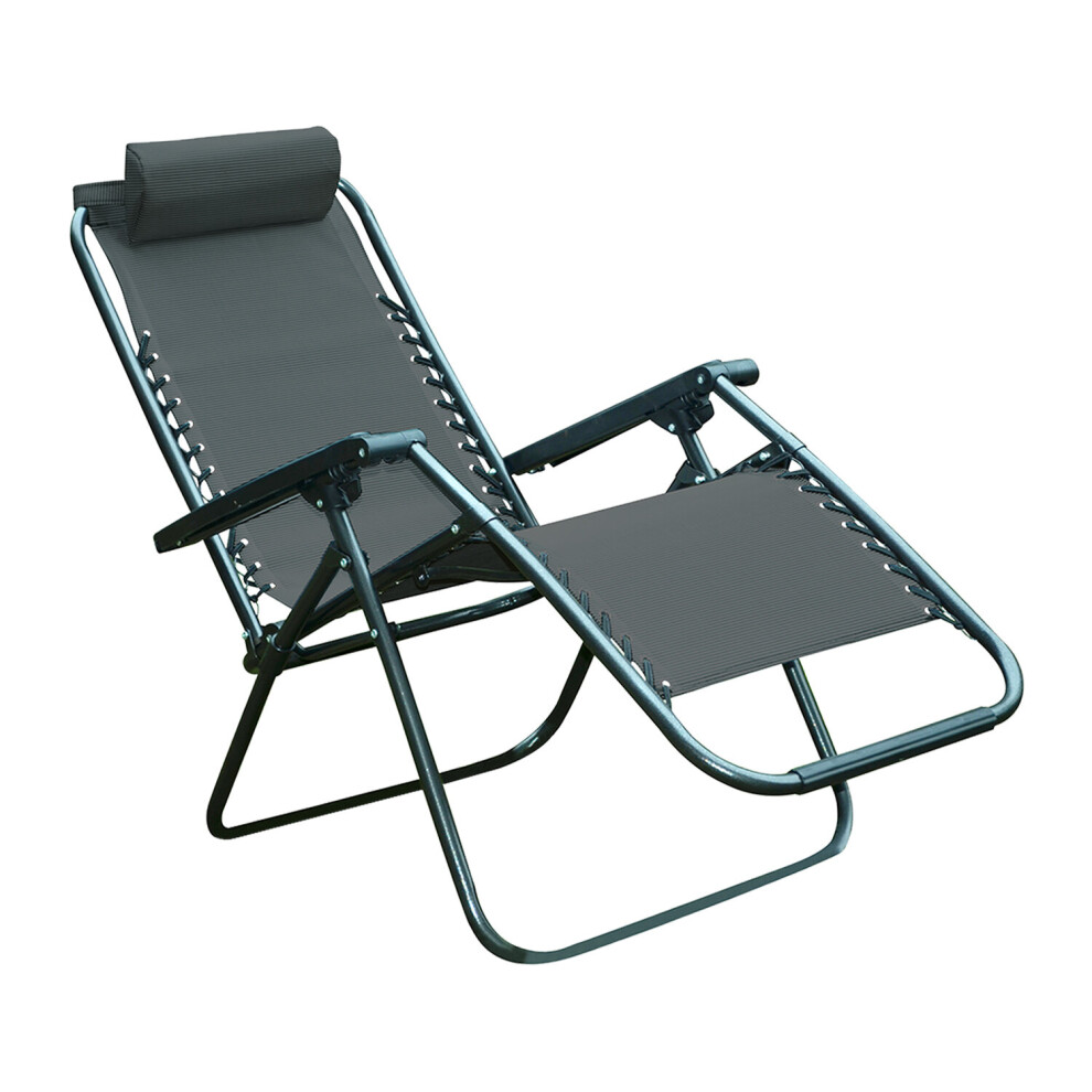 Garden Chair Sun Lounger Zero Gravity Folding Recliner Patio Furniture Textoline