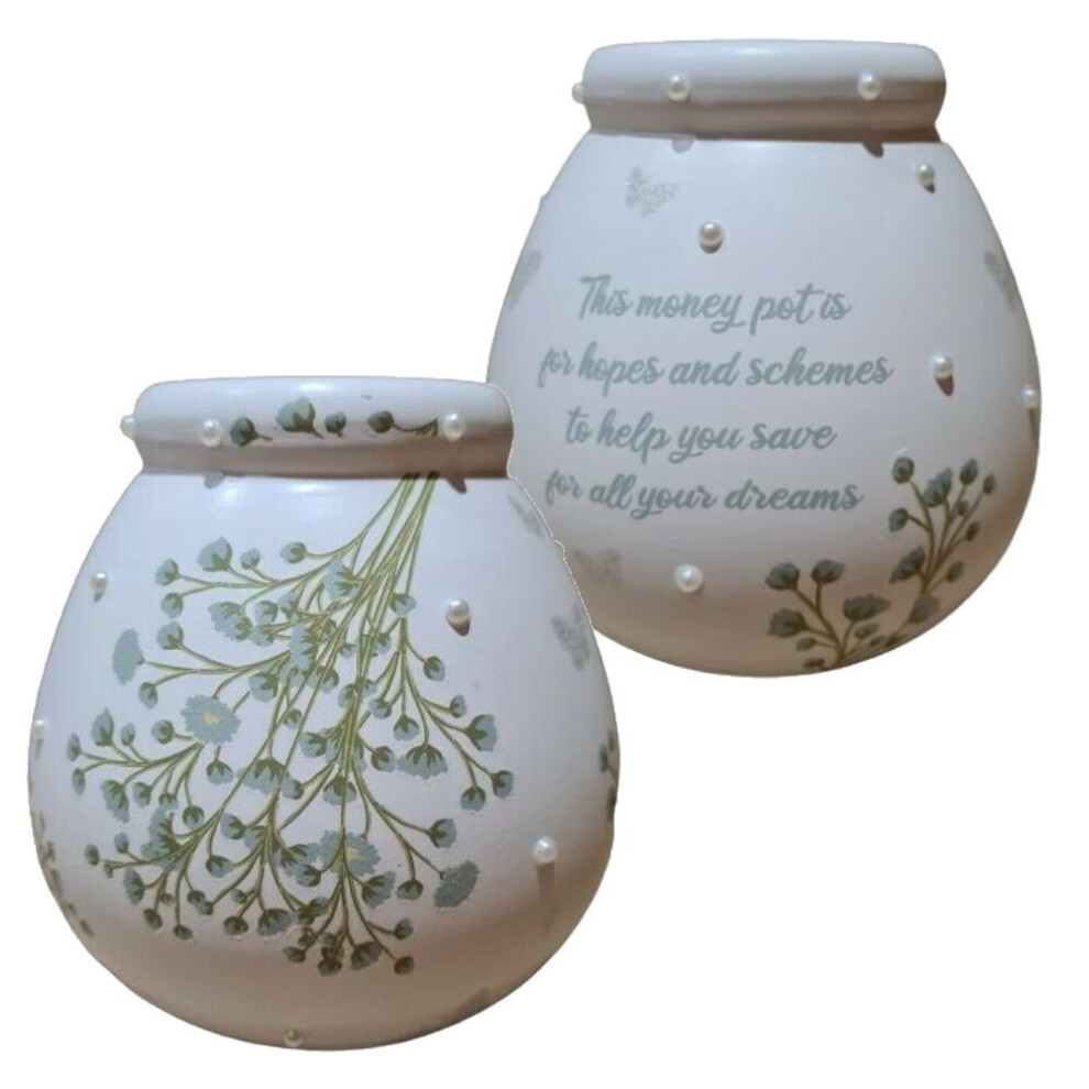 Pot of Dreams Ceramic Hand Finished Smash Money Box Blooming Marvellous