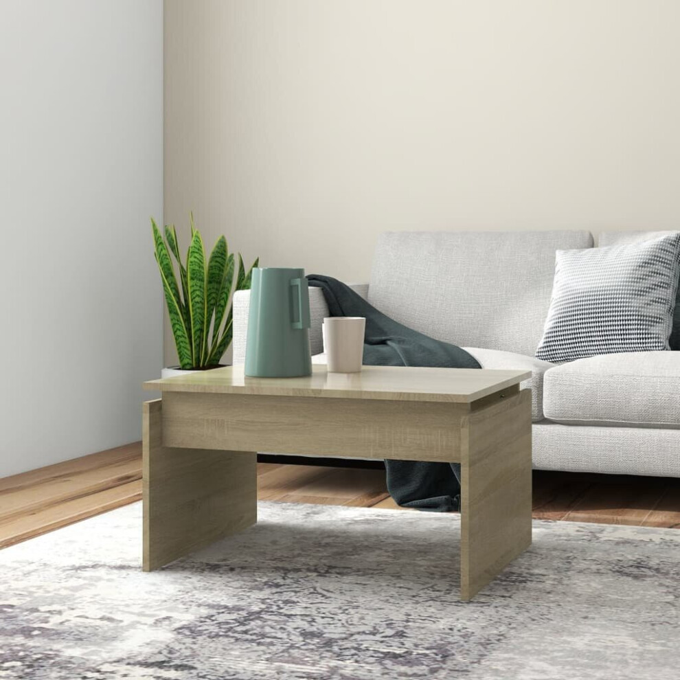 vidaXL Coffee Table Sonoma Oak Chipboard Living Room Couch Side Centre Table