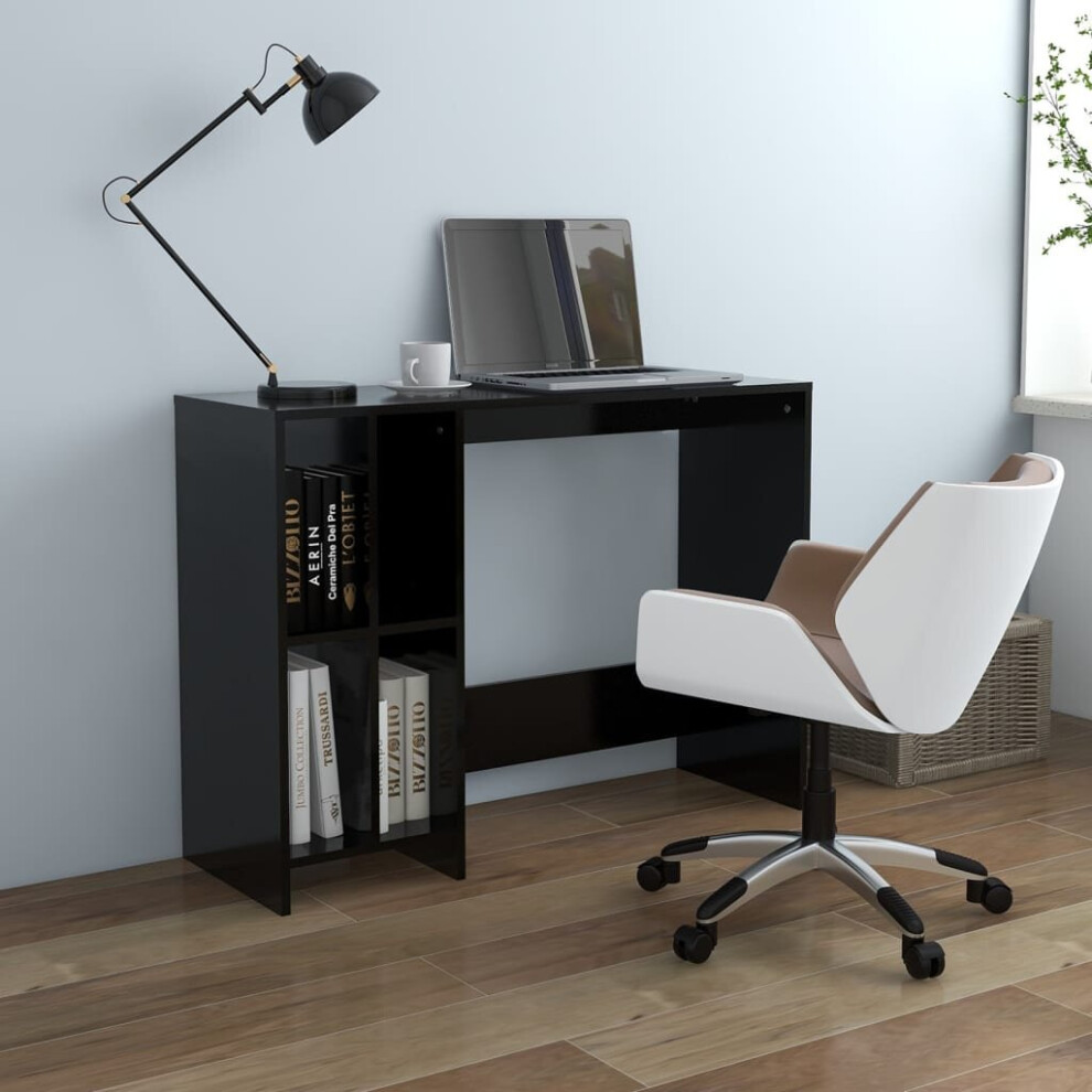 Vidaxl Notebook Desk Engineered Wood Laptop Workstation Computer Desk Black