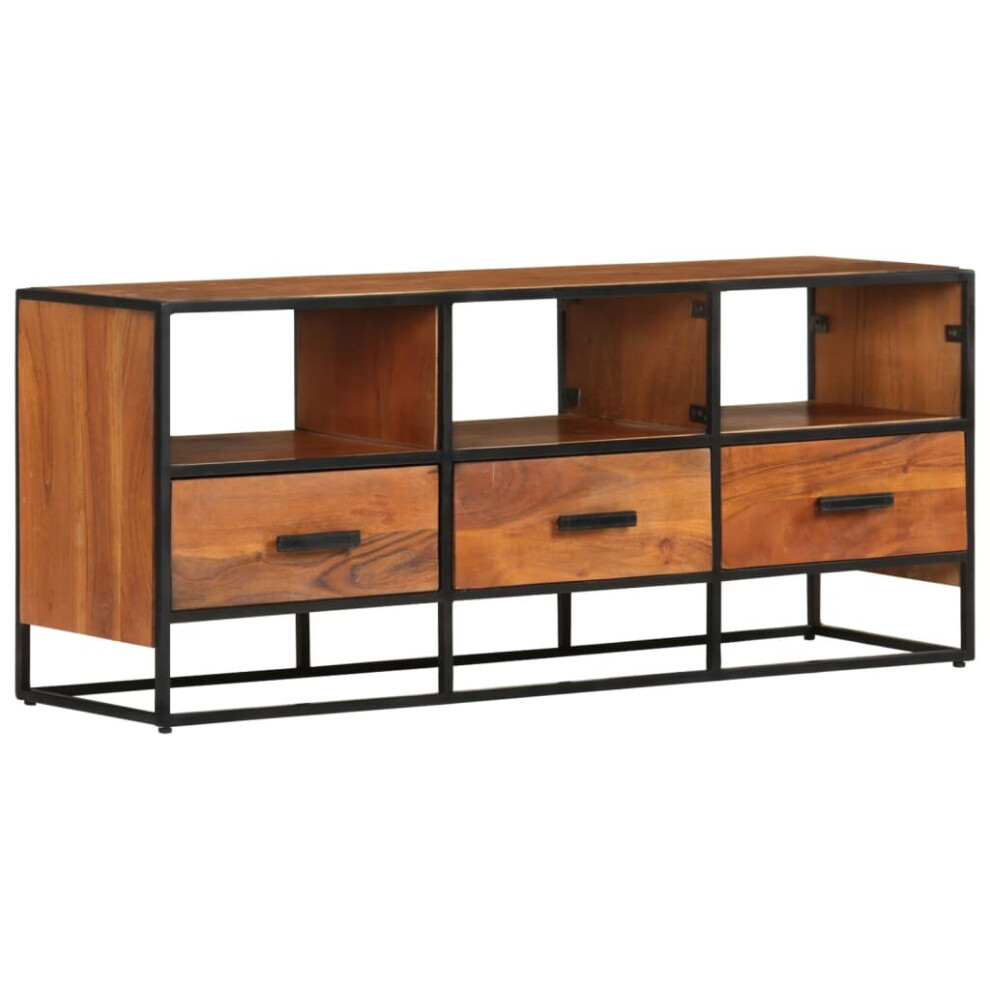 Vidaxl Solid Acacia Wood Tv Cabinet Wooden Lowboard Stereo Plasma Hifi Cabinet