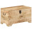 VidaXL vidaXL Solid Rough Mango Wood Storage Chest Wooden Entryway Hallway Bench 1