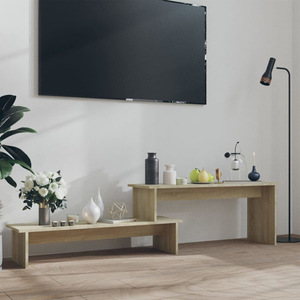 Vidaxl Tv Cabinet Sonoma Oak Engineered Wood Tv Sideboard Indoor Furniture