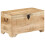 VidaXL vidaXL Solid Rough Mango Wood Storage Chest Wooden Entryway Hallway Bench 4