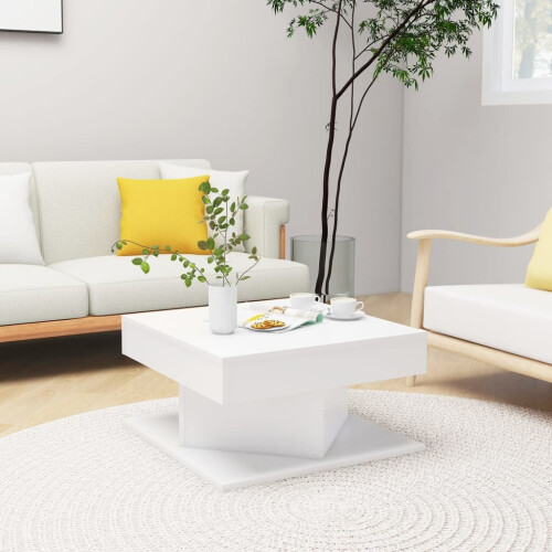 VidaXL vidaXL Coffee Table White Engineered Wood Living Room Couch End Sofa Table