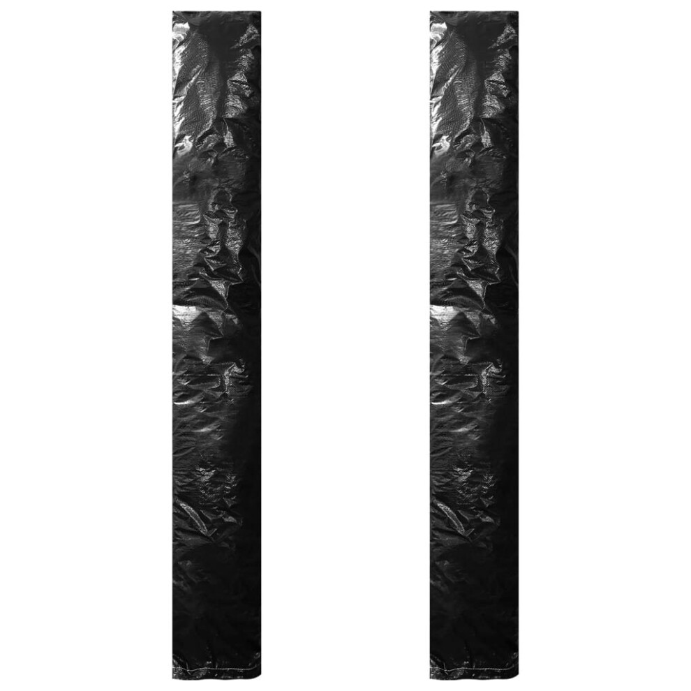 Vidaxl 2X Umbrella Covers With Zipper Pe Outdoor Garden Parasol Cover Set Light