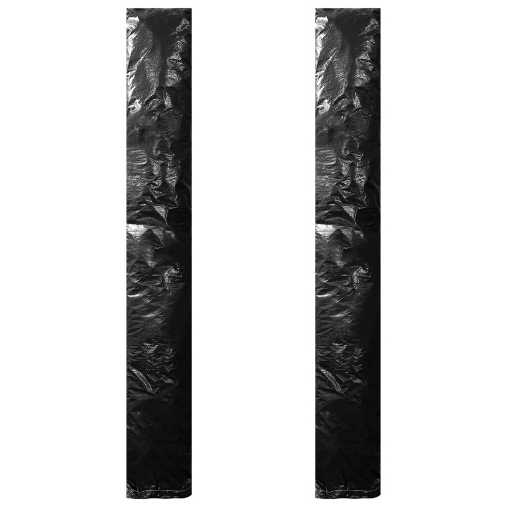 Vidaxl 2X Umbrella Covers With Zipper Pe Outdoor Garden Parasol Cover Set Light