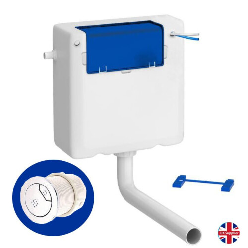 WYE Front-Access Concealed Cistern - Pneumatic Flush, Slim 145mm, Front/Top Access, Pre-assembled Fittings
