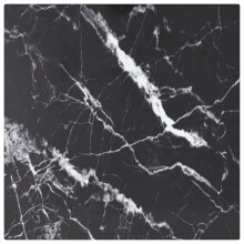 vidaXL Table Top Black Tempered Glass with Marble Design Dining Table Top Set