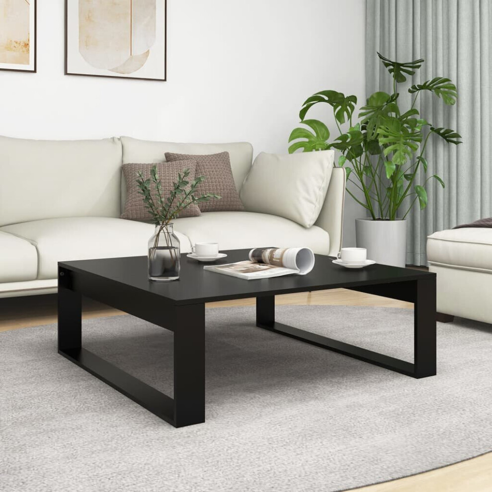 vidaXL Coffee Table Black Chipboard Home Living Room End Sofa Couch Table