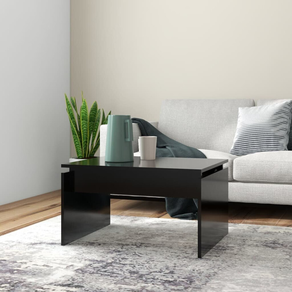 vidaXL Coffee Table Black Chipboard Home Living Room Couch Side Centre Table