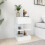 VidaXL vidaXL Bedside Cabinet White Engineered Wood Table Nightstand Storage Cabinet 1