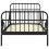 VidaXL vidaXL Extendable Bed Frame Black Metal 80x130/200 cm Bed Base Bedstead Set 4