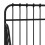 VidaXL vidaXL Extendable Bed Frame Black Metal 80x130/200 cm Bed Base Bedstead Set 6