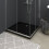 VidaXL vidaXL Rectangular ABS Shower Base Tray Black Bathroom Plumbing Shower Parts 1