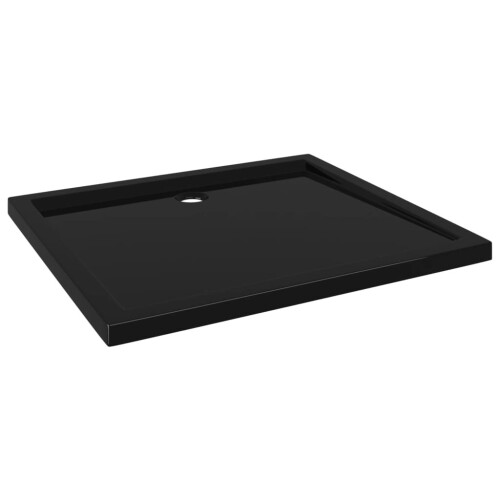 VidaXL vidaXL Rectangular ABS Shower Base Tray Black Bathroom Plumbing Shower Parts 1