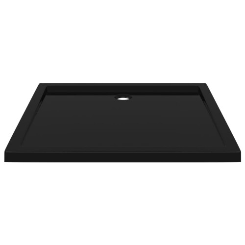 VidaXL vidaXL Rectangular ABS Shower Base Tray Black Bathroom Plumbing Shower Parts 2