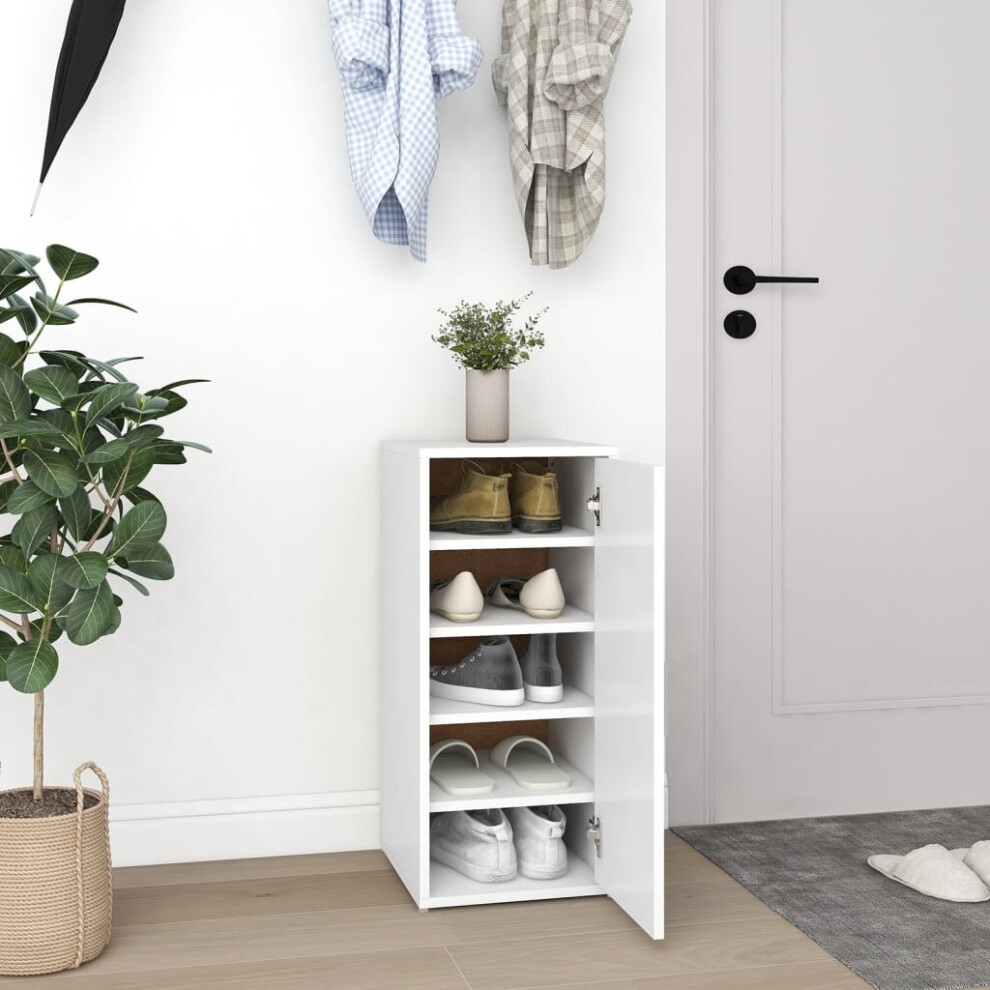 vidaXL Shoe Cabinet White Engineered Wood Household Shoe Storage Rack Set