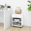 VidaXL vidaXL Rolling Cabinet High Gloss White Engineered Wood Drawer Rolling Cabinet 1