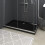 VidaXL vidaXL Shower Base Tray Bathroom Tray Low Threshold Shower Pan Slip-Resistant Easy to Clean & Assemble Reinforced ABS 27 6"""" x47 2 x1 6 Bl 1