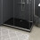 VidaXL vidaXL Rectangular ABS Shower Base Tray Black Bathroom Plumbing Shower Parts 1
