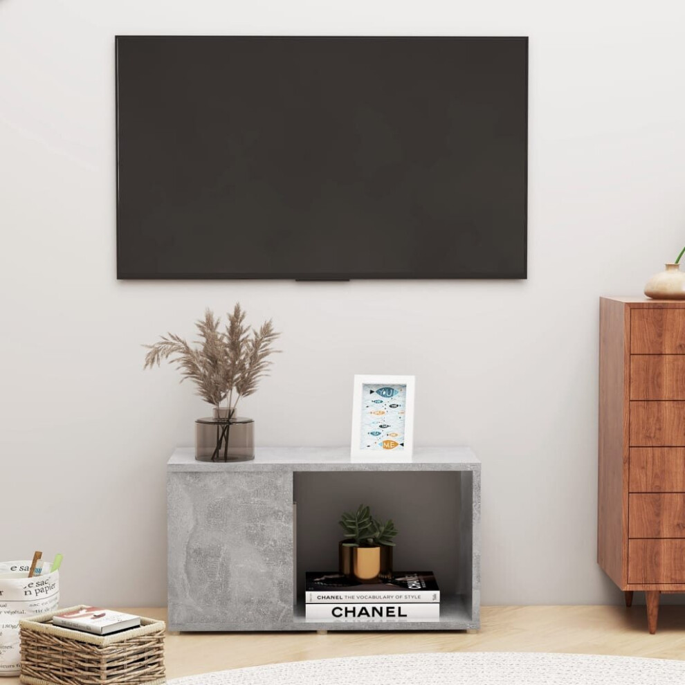 Vidaxl Tv Cabinet Concrete Engineered Wood Sideboard Bookcase Cabinet Grey