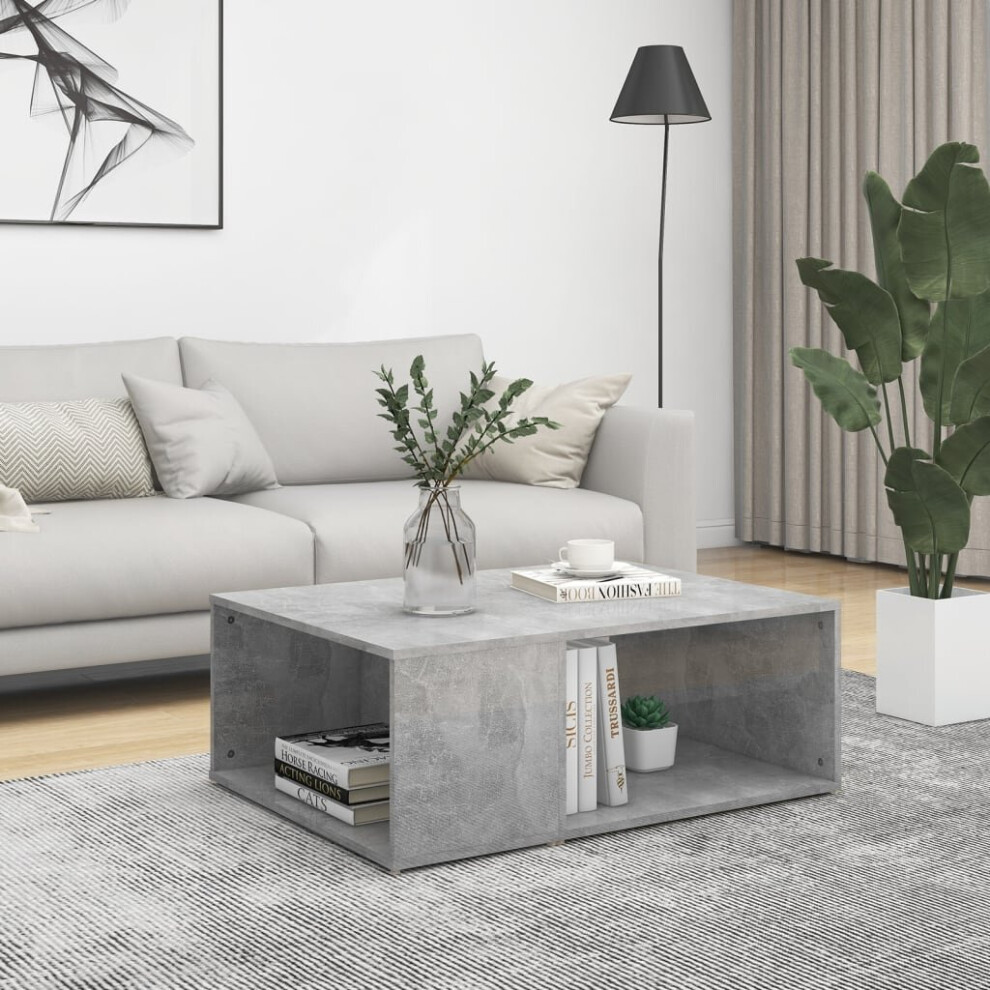 vidaXL Coffee Table Concrete Grey Chipboard Home Couch Centre End Accent Table