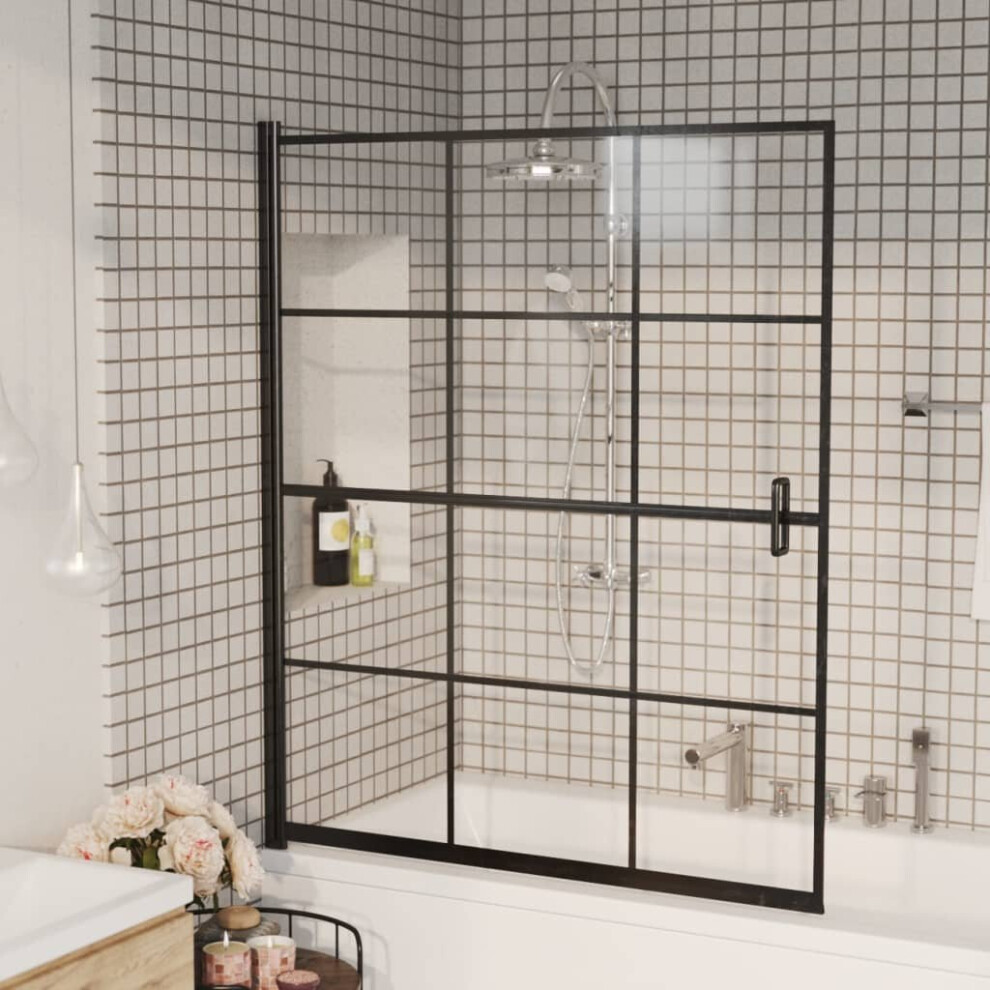 vidaXL Shower Enclosure ESG Black Bathroom Shower Cabin Cabinet Cubicle Screen