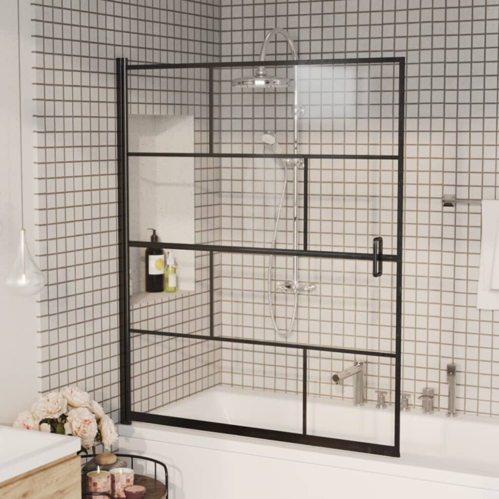 vidaXL Shower Enclosure ESG Black Bathroom Shower Cabin Cabinet Cubicle Screen