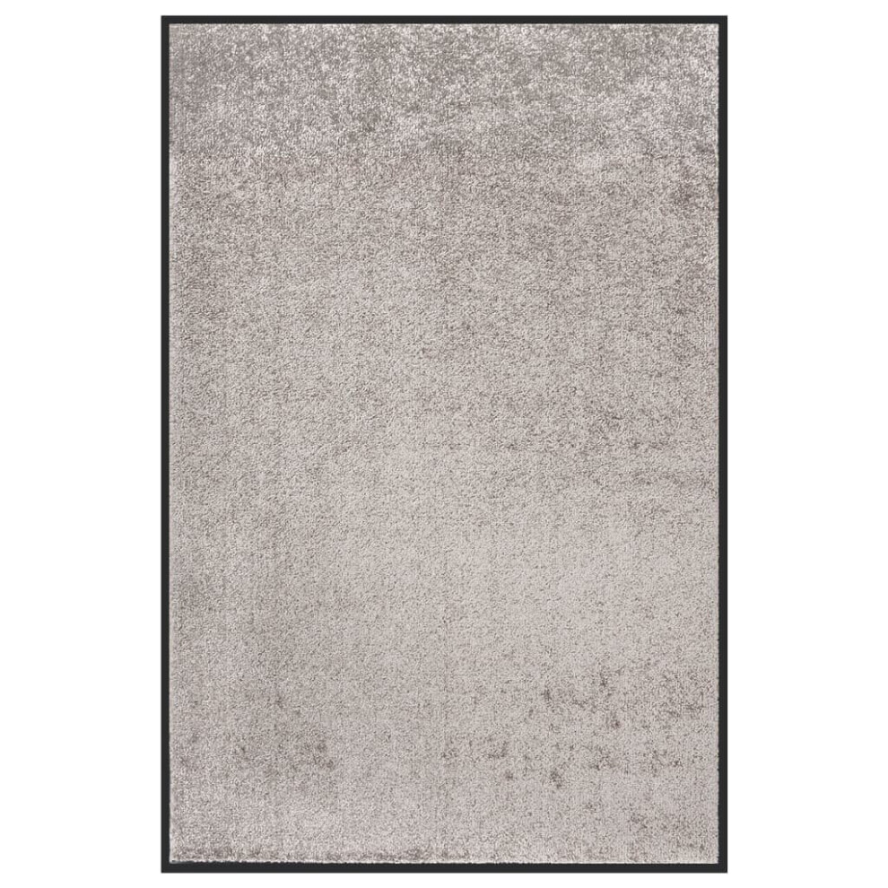 vidaXL Doormat Grey 80x120 cm Home Floor Decorative Barrier Welcome Mat Rug