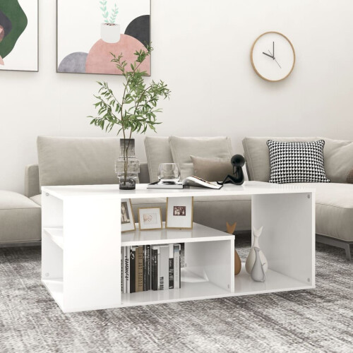 VidaXL vidaXL Coffee Table White Engineered Wood Home End Side Center Accent Table