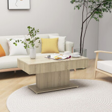 vidaXL Sonoma Oak Coffee Table 96x50x45 cm - Engineered Wood Center/Side Accent Table - 806834