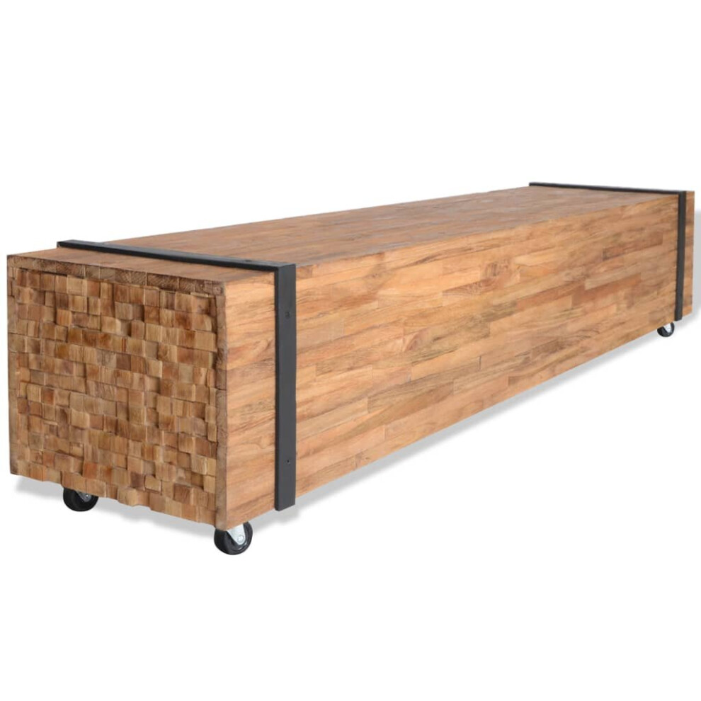 Vidaxl Solid Teak Wood Tv Stand Sideboard Tv Cabinet Rack Table Low Board