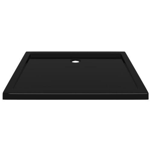 VidaXL vidaXL Rectangular ABS Shower Base Tray Black Bathroom Plumbing Shower Parts 2