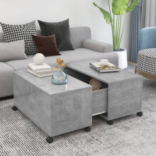 vidaXL Coffee Table Concrete Grey Engineered Wood Couch Centre Accent Table