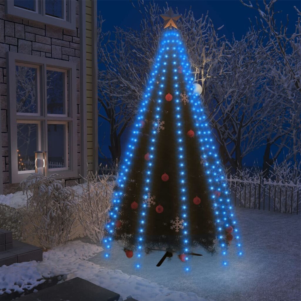 vidaXL Christmas Tree Net Lights with 250 LEDs Blue 250 cm Fairy Light Set