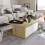 VidaXL vidaXL Coffee Table White and Sonoma Oak Engineered Wood Couch Accent Table 1